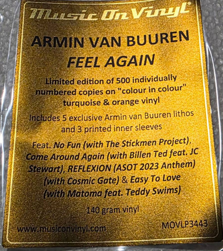 Armin van Buuren – Feel Again (3LP color, box)